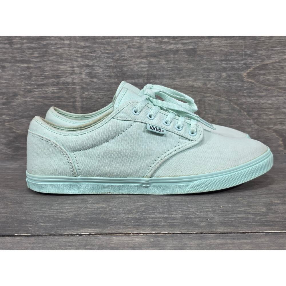 Vans Atwood Deluxe Mint Green Canvas Skate Shoes Size 8.5 Womens